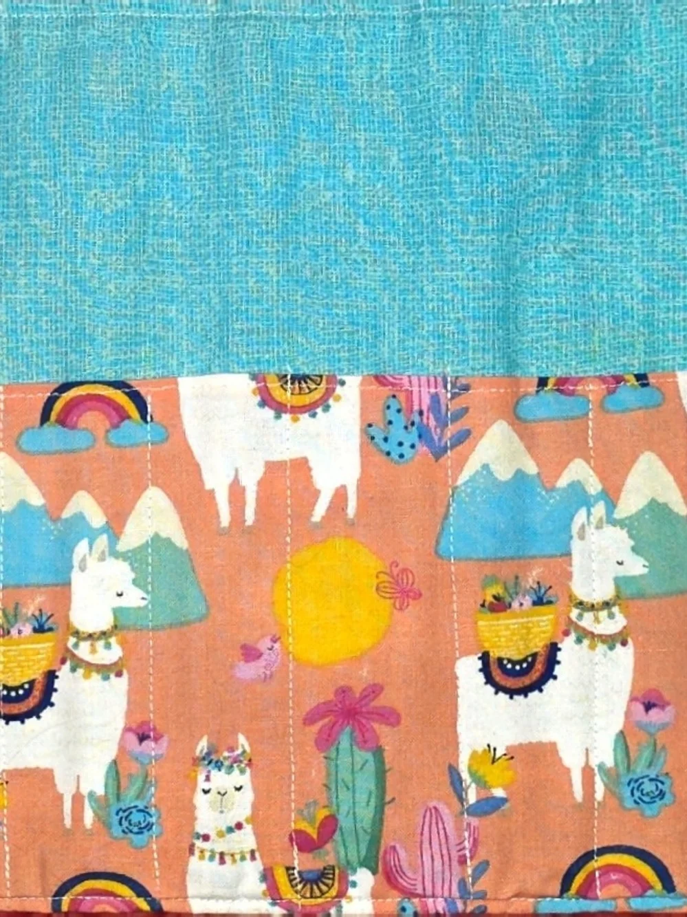 Handmade Cotton Llama Print Makeup Brush/Artist Brush Roll-Up Storage